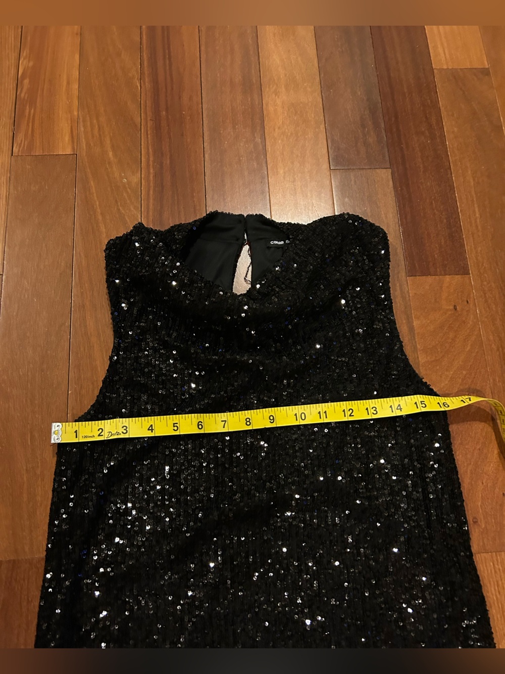 Cable & Gauge Black Sequin Sleeveless Mock Neck Tank size M - Picture 5 of 8